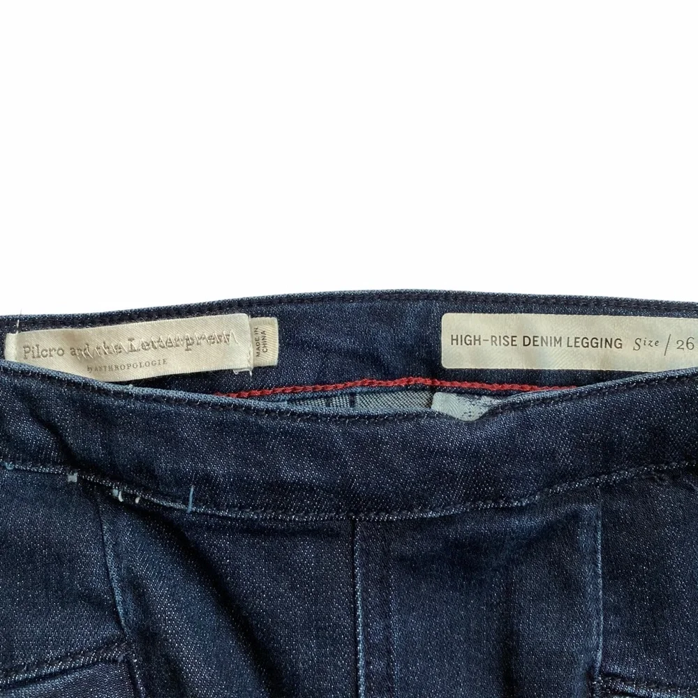 Pilcro High Rise Denim Leggings Anthropologie 26 - Picture 7 of 8